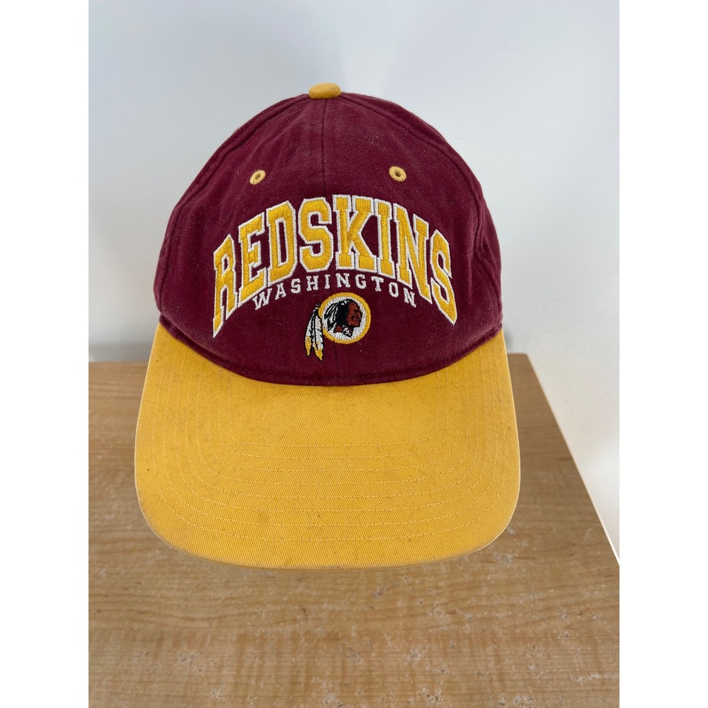 Vintage Washington Redskins Twins Enterprise NFL Hat Burgundy Gold Cotton Cap